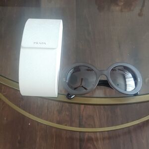 Prada Women's Brown Sunglasses with White Case